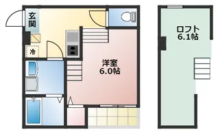 旭ハイツ 津金【2階】の間取り