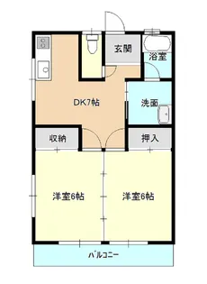 サンコーポクリカB【2階】の間取り