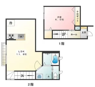 シャンブルピエーリオの間取り