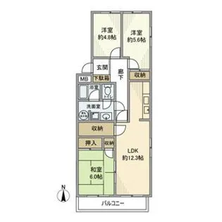 初穂マンション北浦和【2階】の間取り