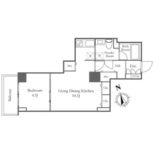 リバーシティ21新川【15階】の間取り