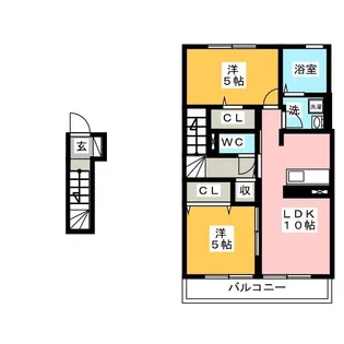 セジュールII【1階】の間取り