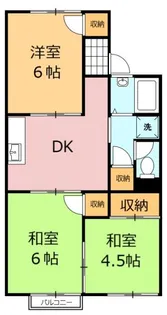 コーポ唐沢【2階】の間取り