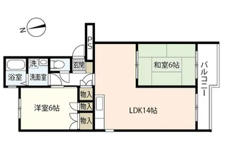第3桂マンション【2階】の間取り