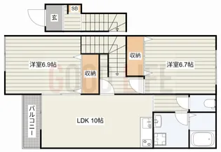 兵庫県加東市木梨【アパート】の間取り