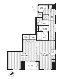 東京都港区東麻布1【マンション】の間取り