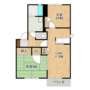 フォーレス旭【2階】の間取り