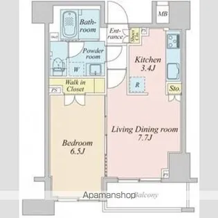 東京都新宿区山吹町【マンション】の間取り