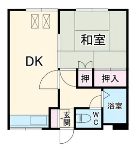 グランドール馬場B【1階】の間取り