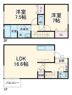 静岡県浜松市中央区蜆塚1【一戸建】の間取り