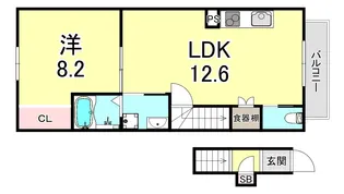 イムヌ・ア・ラムール垂水【2階】の間取り