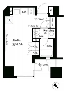 パークアクシス溜池山王【12階】の間取り