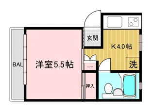 東京都世田谷区三軒茶屋1【アパート】の間取り