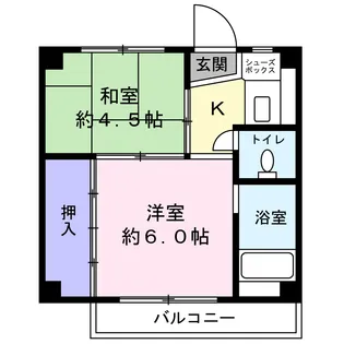 ビレッジハウス平山崎1号棟【4階】の間取り