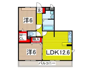 埼玉県蕨市錦町6【アパート】の間取り
