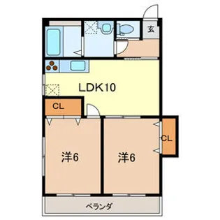 第2マリーハイツ【6階】の間取り