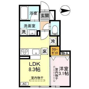TORISIAS一条【1階】の間取り