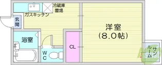 シャトー東亜No5【2階】の間取り