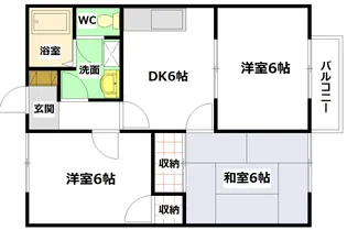 広和荘B棟【1階】の間取り