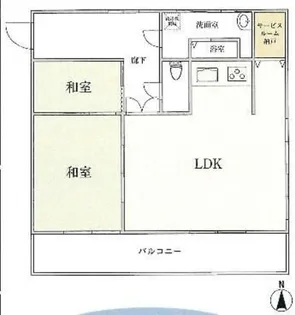 川田マンション【2階】の間取り