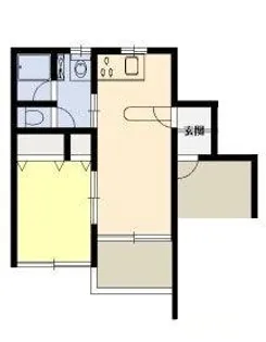 キューブエム【1階】の間取り