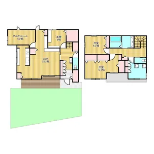 大阪府豊中市岡町南2【一戸建】の間取り