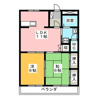 パークハイムA【1階】の間取り