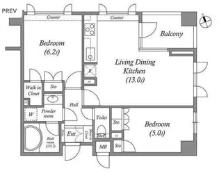 レジデンス渋谷富ヶ谷(旧フォレシティ富ヶ谷)【4階】の間取り