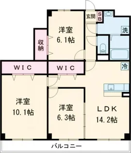 プラスペリティ【3階】の間取り