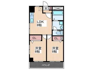 広島県広島市中区東平塚町【マンション】の間取り