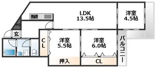 大阪府大阪市東淀川区東淡路1【マンション】の間取り