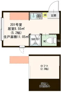 ハーモニーテラス永福II【2階】の間取り