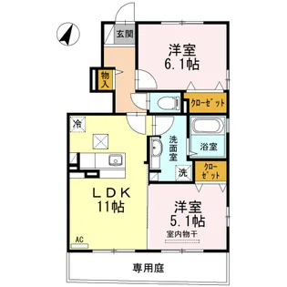 香川県仲多度郡琴平町川東【アパート】の間取り