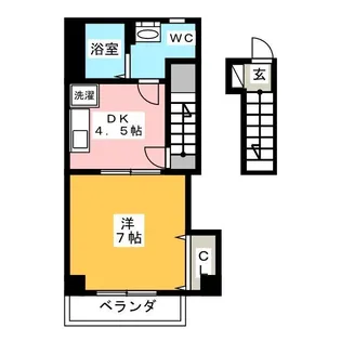 コンドミニオ錦糸町【2階】の間取り