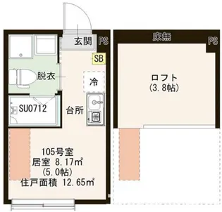 東京都練馬区上石神井2【アパート】の間取り