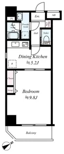 メインステージ横濱伊勢佐木【9階】の間取り