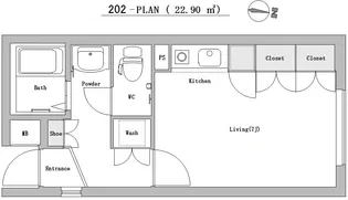 フォレストコート洗足【1階】の間取り