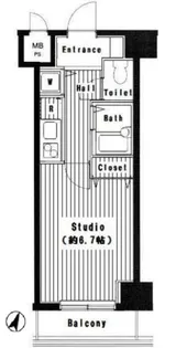 グランドガーラ幡ヶ谷ウエスト【9階】の間取り