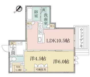 (シニア限定)ヘーベルヴィレッジ北赤羽~Gloier~【1階】の間取り