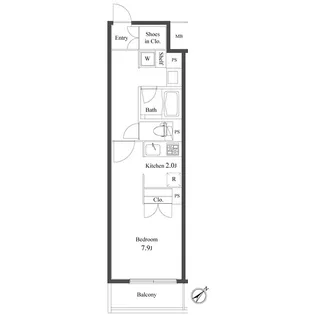 プライマル小石川【3階】の間取り