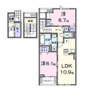 プルプレア【0】【3階】の間取り