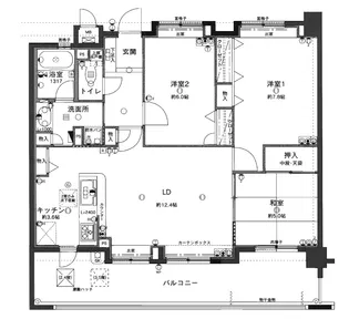 エバーライフ平成東【2階】の間取り