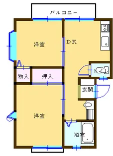 メイプルコートA【1階】の間取り