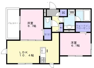 メゾンクレール【2階】の間取り