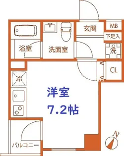 マーレ横浜白金【7階】の間取り