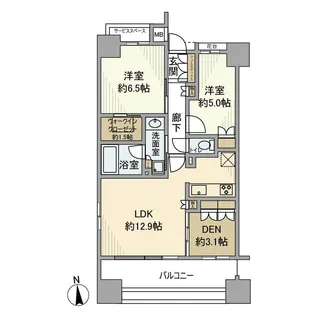 藤和シティホームズ八王子【2階】の間取り