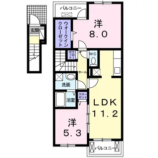 ラ・プラージュ【2階】の間取り
