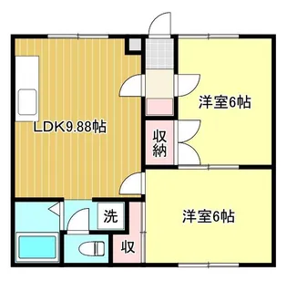 GLORY貝塚【1階】の間取り