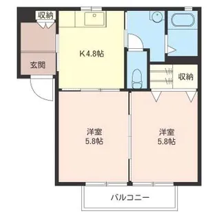 フォンティーヌ I【1階】の間取り