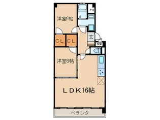 ファミ-ユ西浦【3階】の間取り